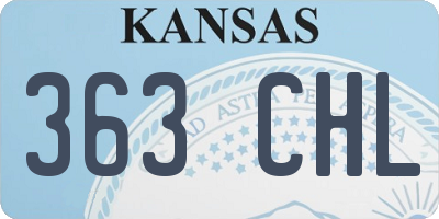 KS license plate 363CHL