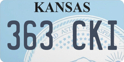 KS license plate 363CKI