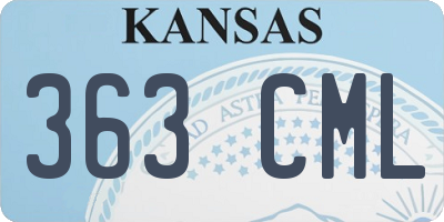 KS license plate 363CML