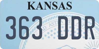 KS license plate 363DDR