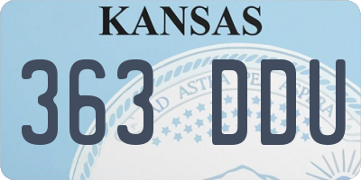 KS license plate 363DDU
