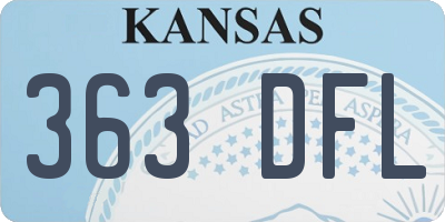KS license plate 363DFL