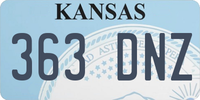 KS license plate 363DNZ