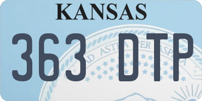 KS license plate 363DTP
