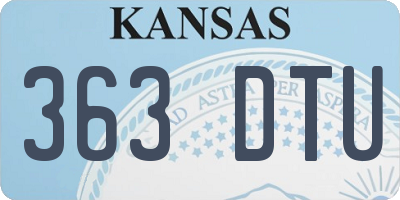 KS license plate 363DTU