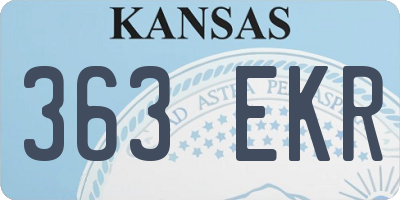 KS license plate 363EKR