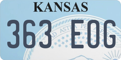 KS license plate 363EOG
