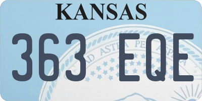KS license plate 363EQE