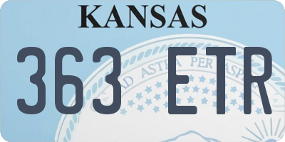 KS license plate 363ETR