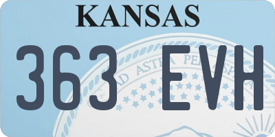 KS license plate 363EVH
