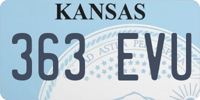 KS license plate 363EVU