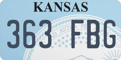 KS license plate 363FBG