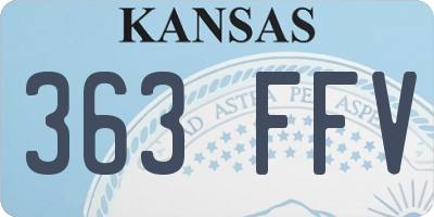 KS license plate 363FFV