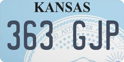 KS license plate 363GJP