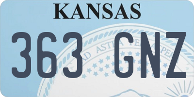 KS license plate 363GNZ