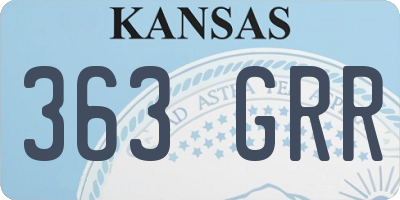 KS license plate 363GRR