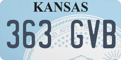 KS license plate 363GVB