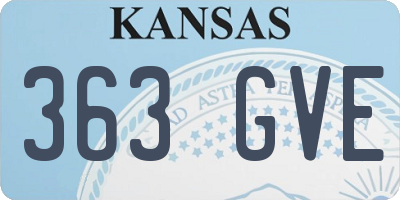 KS license plate 363GVE