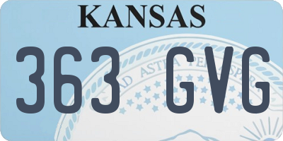 KS license plate 363GVG
