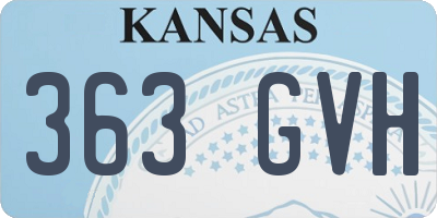 KS license plate 363GVH