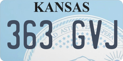 KS license plate 363GVJ