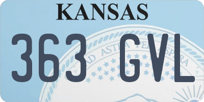 KS license plate 363GVL