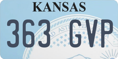 KS license plate 363GVP