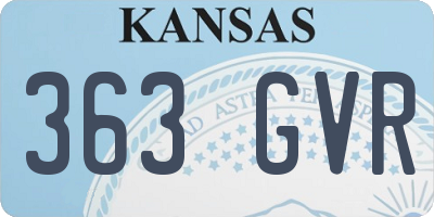 KS license plate 363GVR