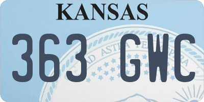 KS license plate 363GWC