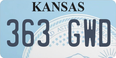 KS license plate 363GWD