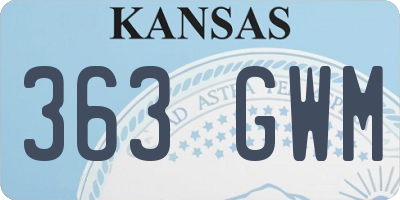 KS license plate 363GWM