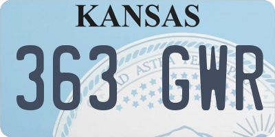 KS license plate 363GWR