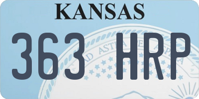 KS license plate 363HRP