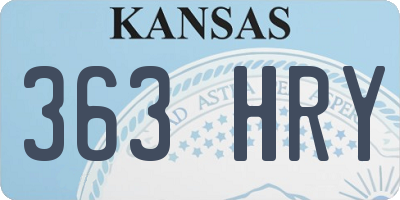 KS license plate 363HRY