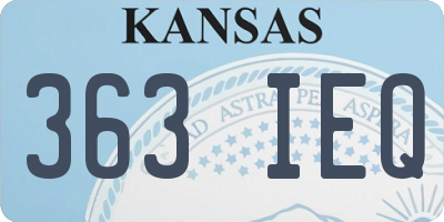 KS license plate 363IEQ