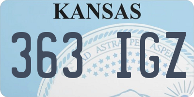 KS license plate 363IGZ