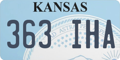 KS license plate 363IHA