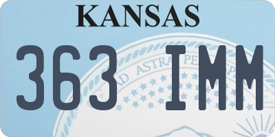 KS license plate 363IMM