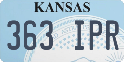 KS license plate 363IPR