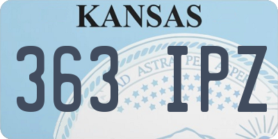 KS license plate 363IPZ