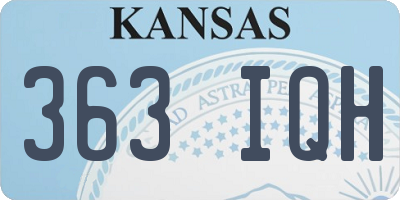 KS license plate 363IQH