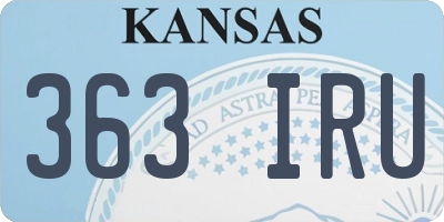 KS license plate 363IRU