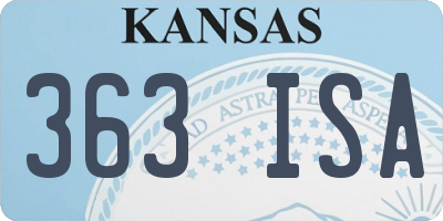 KS license plate 363ISA