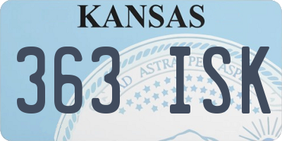 KS license plate 363ISK