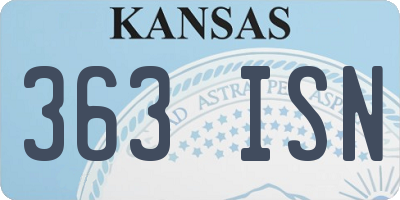 KS license plate 363ISN