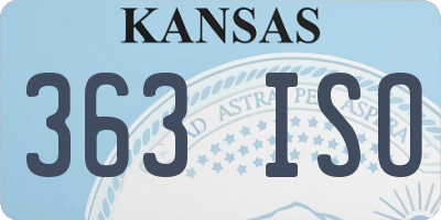 KS license plate 363ISO