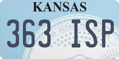 KS license plate 363ISP