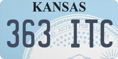 KS license plate 363ITC