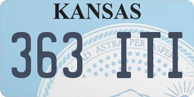 KS license plate 363ITI