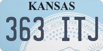 KS license plate 363ITJ